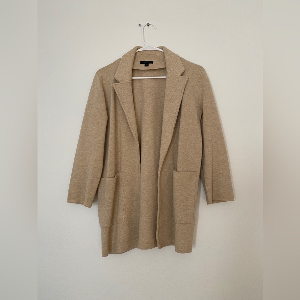 J Crew sweater blazer oatmeal